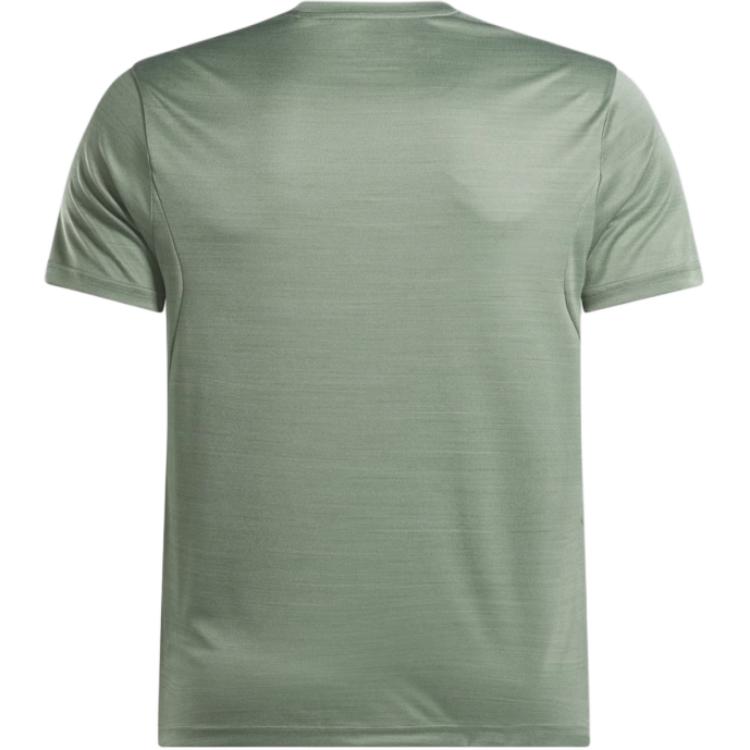 Reebok Simple Solid Color Training Casual Comfortable Crew Neck Short Sleeve T-Shirt Men Tops Cyan 100206789