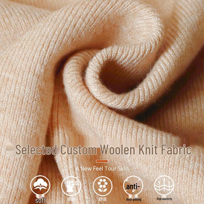 Xueximan Women's Autumn/Winter Semi-High Neck Slim-Fit Knit Top