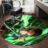 1pc Kamado Tanjiro  Print Round Carpet Chair Round Carpet Suitable for Bedroom Living Room Home Decorative Carpet