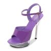 Woman Transparent Super High Heel Summer Female Waterproof Fish Mouth Shoes Fairy Thin Heel Sandals 15cm heel 5cm Platform LFD