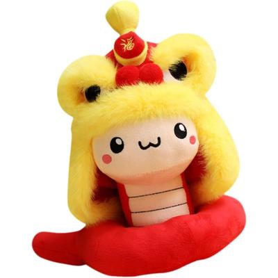 Snake Stuffed Animal Chinese New Year Snake Plush Toy, Collection Statue Kids Plush Snake Toy Snake Doll Toy for Office Dorm, 40cm Red