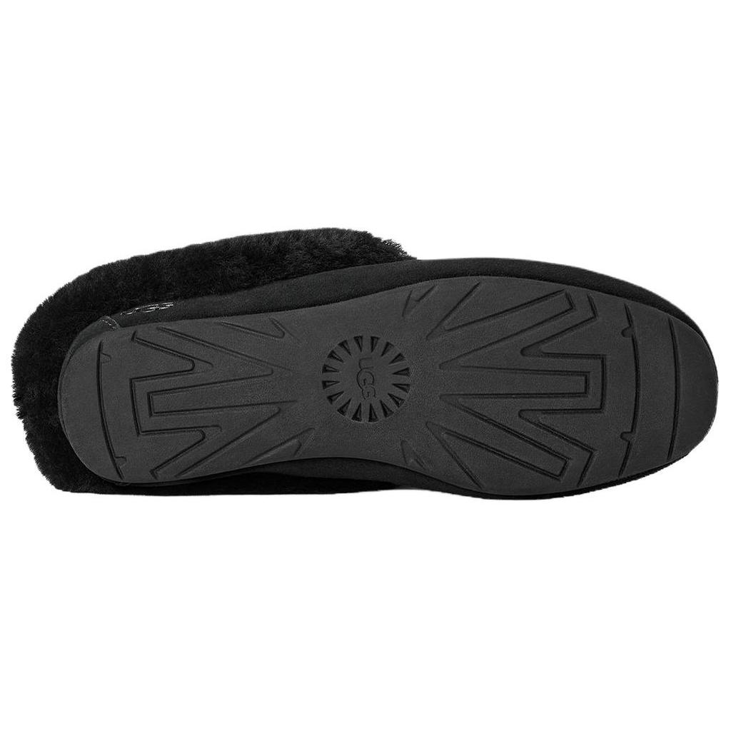 UGG Ansley Slip-On Versatile Rubber Sole Anti-Wear Closed-Toe Slippers Women slippers Black 1171391-BLK