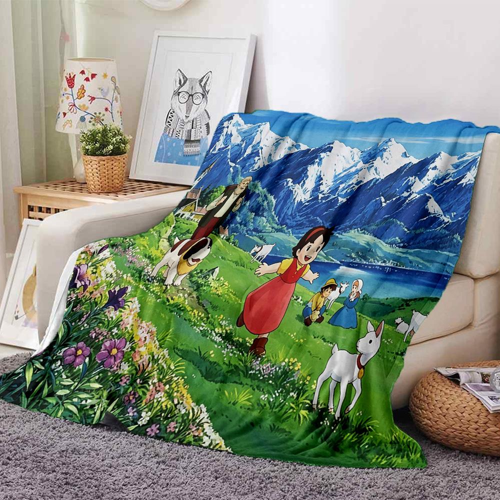 Mountain Village Adventure Flannel Blanket Super Soft Warm Cozy Blanket For Sofa Bed Office Travel Allseason Home Decor Gift