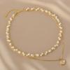 Douyin Double-layer Stacked Wearing Imitation Pearl Necklace Female Niche Design Collarbone Chain Light Luxury Exquisite Accessories Temperament