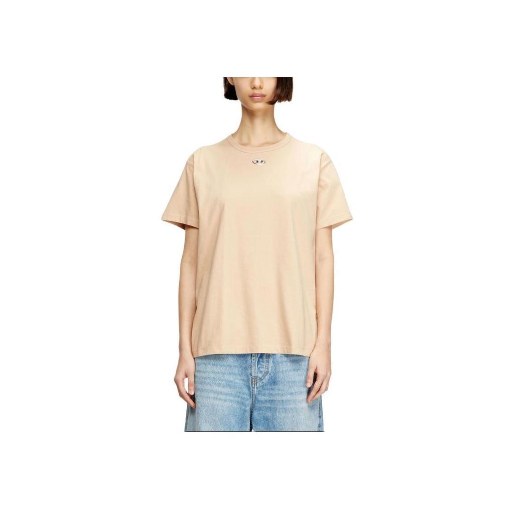 Diesel Solid Color Round Neck Pullover Short Sleeve T-Shirt Women Tops A203990JMBB7AW