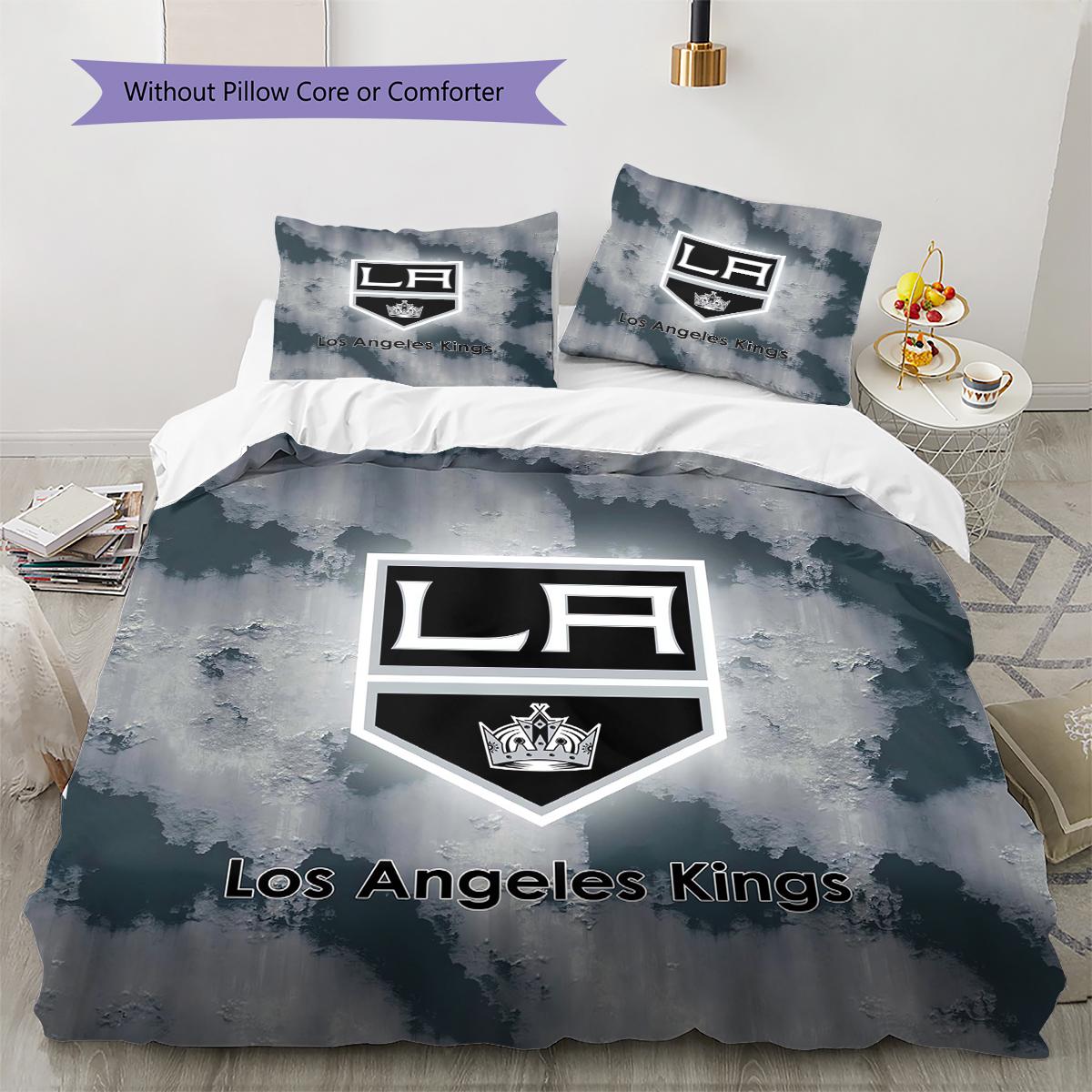 

Los Angeles Kings Pattern Bedding Quilt Set Quilt Cover Pillowcase Home Decoration Gift (1 * duvet cover + 2 * pillowcase, without core) 135x200cm