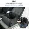 TATACLEA Passenger Seat Box with Lumbar Foldable Car Storage Box for Car Rear Seat 2-in-1 Cushion, Storage, Luggage, (Black)
