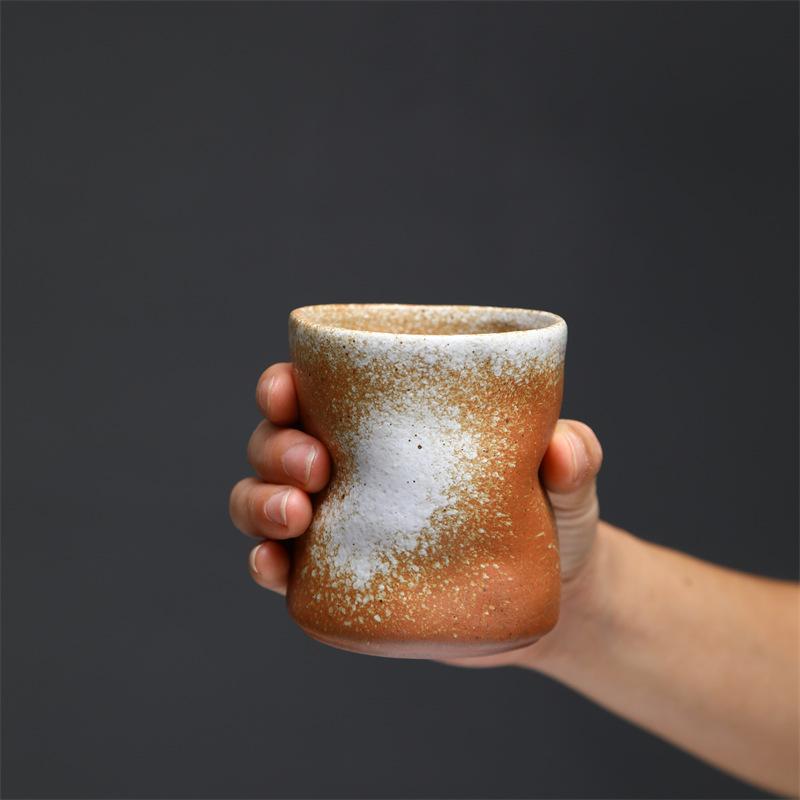 Creative Handless Ceramic Cup Coarse Pottery Cup Concentrated Coffee Cup Kung Fu Teacup Tea Cup Retro Teacup