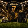 Estate# CR7 Ronaldo Numero 7 Tema Calcio Abbigliamento Bambini Maglia Pantaloncini Tuta Sportiva Due Pezzi Per Fan Abbigliamento Genitore-Figlio