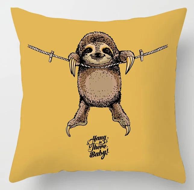 Yellow Pattern Pillowcase Office Living Room Home Pillowcase Car Ornaments