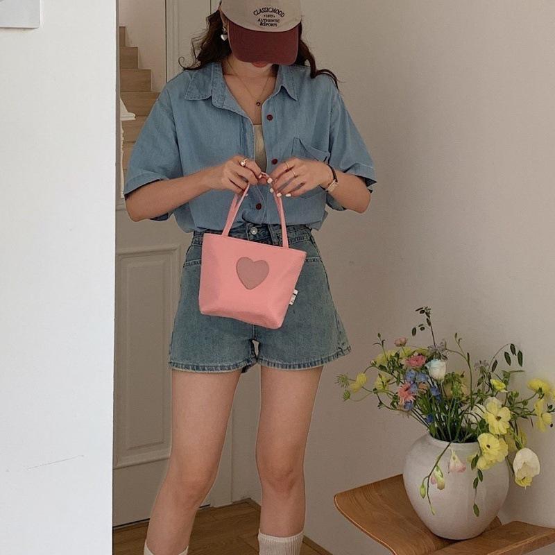 zZ Compact Korean Nylon Mini Handbag - Cute, Eco-Friendly Cloth for Phones & Essentials