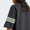 adidas Originals Three Stripe Color Block Locker Fit Sport Kurzarm Drop Shoulder T-Shirt Damen T-Shirts Schwarz IU2499