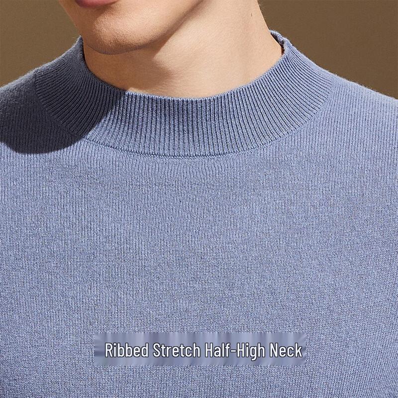 Antonio Men's Cashmere Blend Semi-High Collar Pullover Sweater