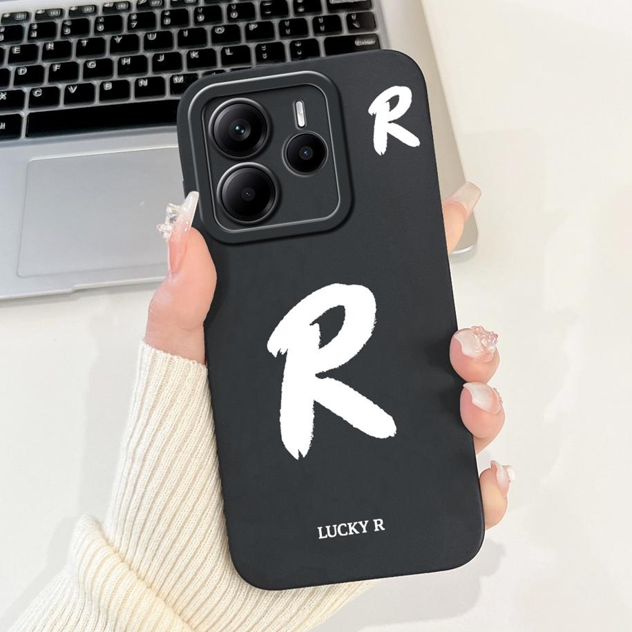 For Xiaomi Redmi Note 14 2025 Case Global Cover Cute Letters Soft Silicone Phone Cases For Redmi Note 14 Europe Note14 5G Fundas