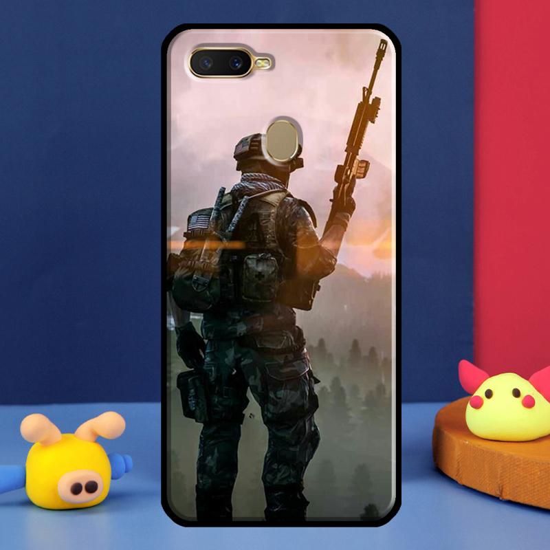 Tactical Swat Gear Pattern Case For Oppo A98 A78 A58 A15 A16 A17 A5 A9 A91 A52 A72 A76 A96 A74 A94 A54 S A57 A77 Cover