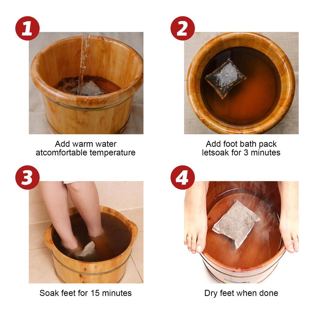 Ginger Foot Soak Herbal Pack Relieve Leg Soreness Swelling Discomfort Expel Cold Disperse Dampness Foot Bath Kit