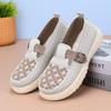Shoes Women's Spring and Autumn New Plaid Casual Single Shoes Lazy One-pedal Shoes Comfortable and Lightweight Women's Shoes