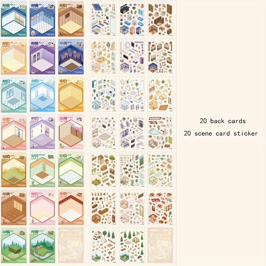 

Мини Коллекция Серии Маленький Мир Для Студента 3D Веселая Сцена Ручная Декорация Материал Сделай Сам Креативный Коллаж Книга с Наклейками