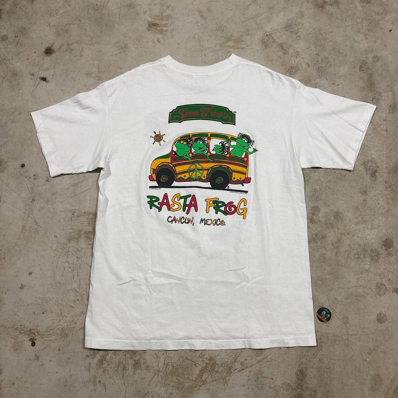 Vintage 90’s Rasta Frog Cancun Mexico single stitch Size XL Unisex T-Shirt XXXXL