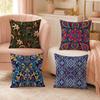 Retro Symmetrical Decorative Pattern Pillow Case Organic Short Plush Cushion Covers Breathable Washable WrinkleResistant