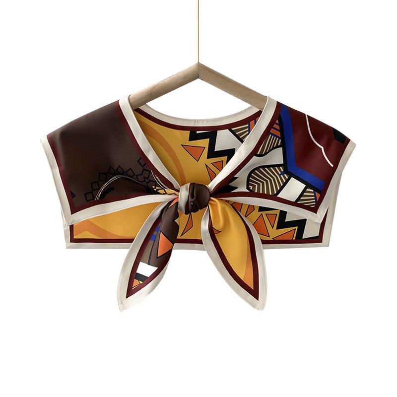 Shawl Summer Exterior Decoration Women'S Silk Scarf Spring And Autumn Thin Fashion Fake Collar Shirt Versatile Sunscreen Shawl
