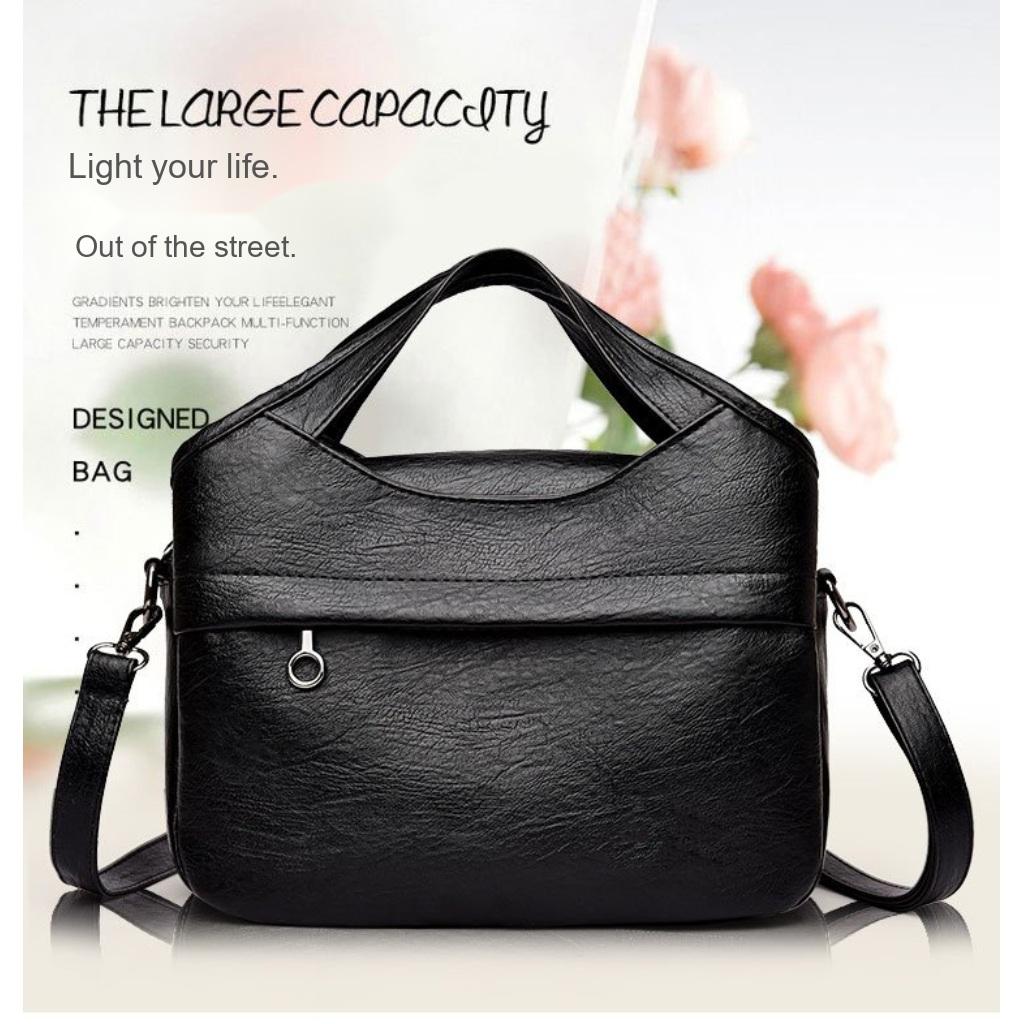 Shoulder Bag Unisex PU Adjustable Strap American Vintage Daily Commute
