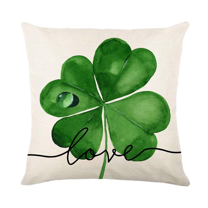 New St. Patrick's Day Pillow Cover Northern Festival Home Fabric Sofa Cushion Cover
