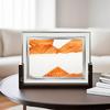 Walnut Wood Frame Sandscape Moving Sand Art Picture 3D Hourglass Quicksand Square Flowing Sand Painting Office Home Decor Gifts