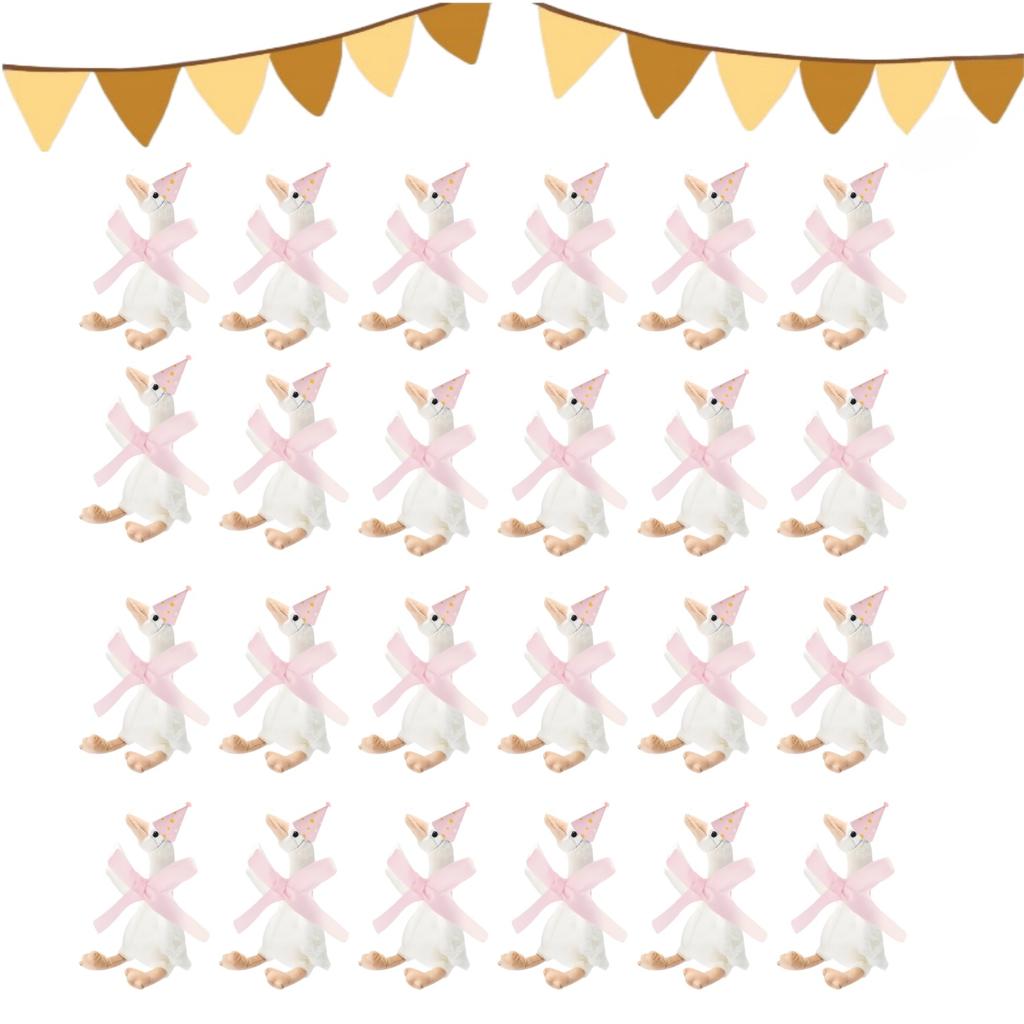 6/12/24Pcs One Silly Goose Adopt a Goose Party Favor 11.8 Inch Plush Goose With Mini Hat Ribbon Baby Shower Birthday Party Gift
