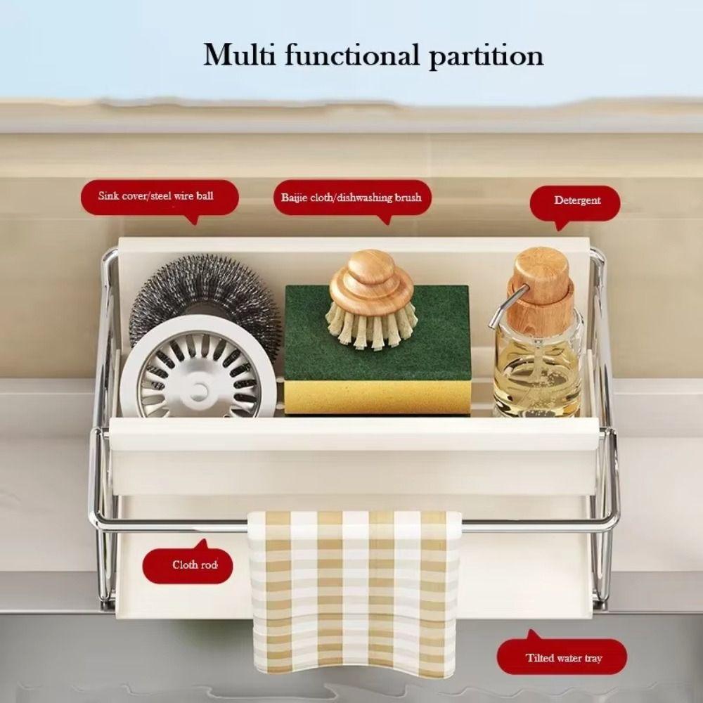 Self Drain Sponge Holder Auto Drain Tray Storage Rack Dishcloth Drain Rack  Home Organization