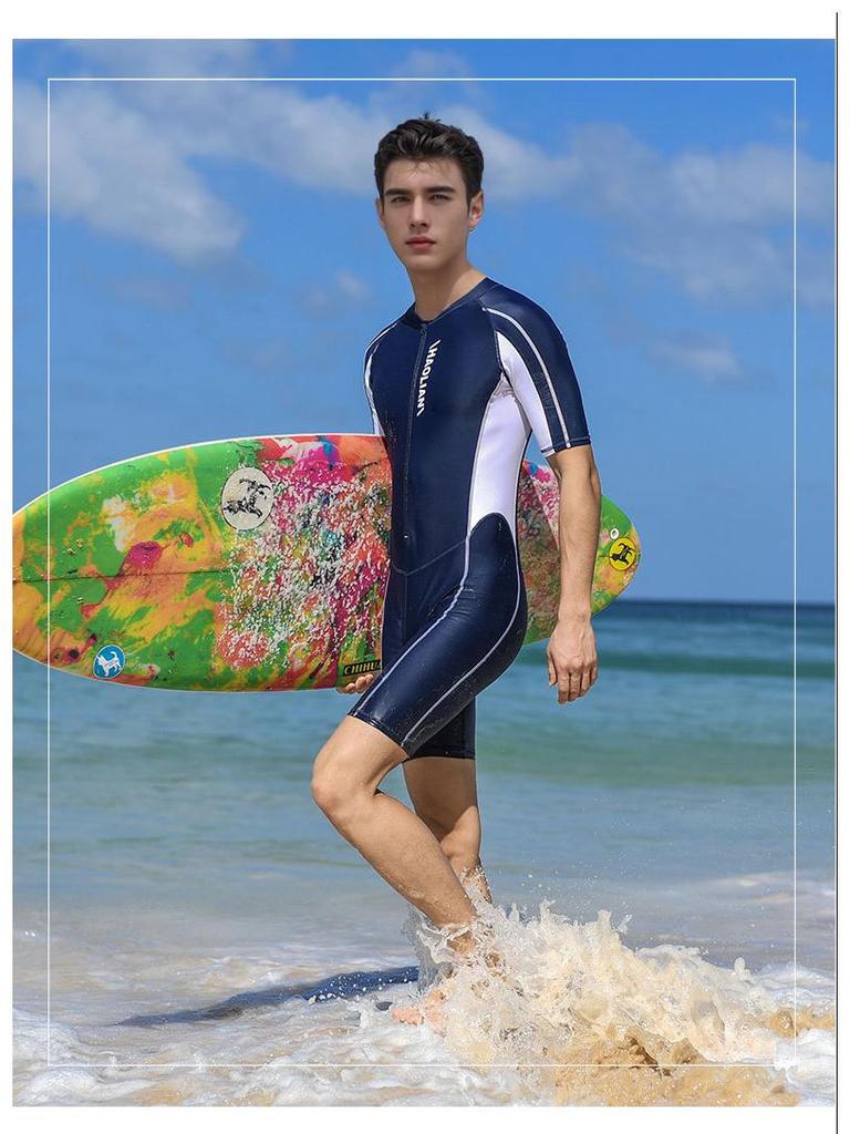 Nouveau Maillot de Bain Homme Une Pièce à Séchage Rapide avec Protection Solaire pour Plongée et Surf