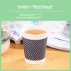 Deli 280ml Disposable Paper Cups, Bamboo Pulp Water Cups, Coffee Cups, Milk Tea And Coffee Shop Cups with Stirrers, 50 Pieces
