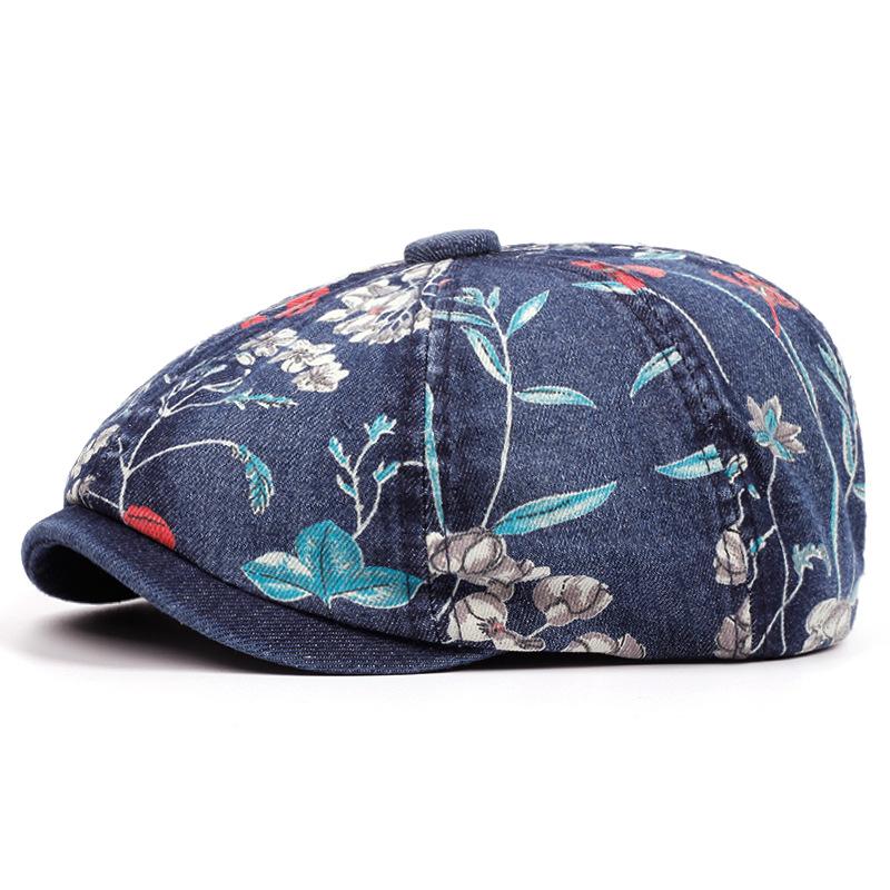 

Новая Мода Богемный Тропический Принт Винтажный Ковбойский Берет Восьмиугольная Шляпа Четыре Сезона Модная Шляпа унисекс Все Подходит Стильная Кепка 56-62CM