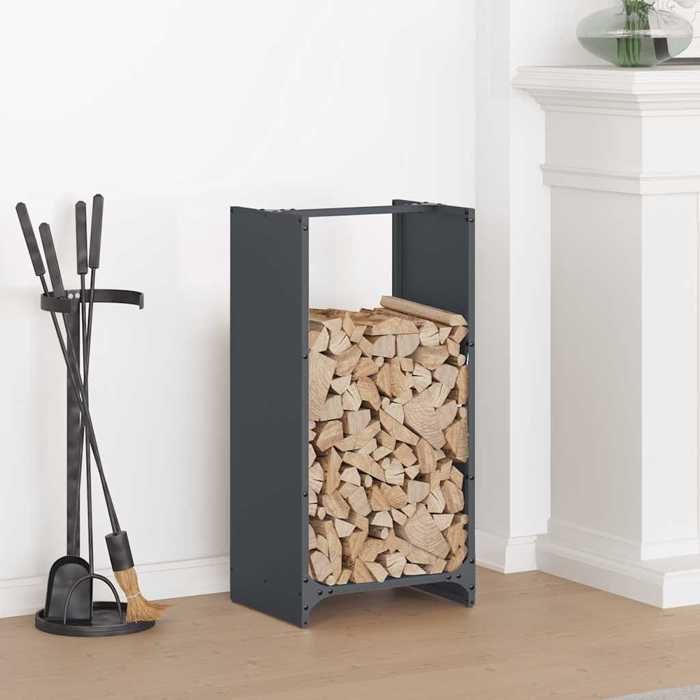 VidaXL Portant de bois chauffage anthracite 40x30x80 cm 864233