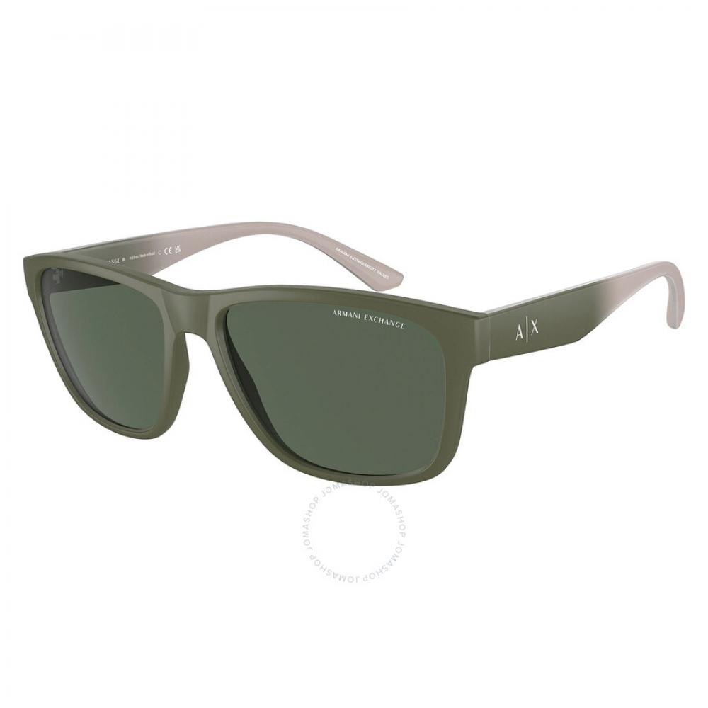 

Armani Exchange Green Square Men s Sunglasses AX4135SF 830171 59