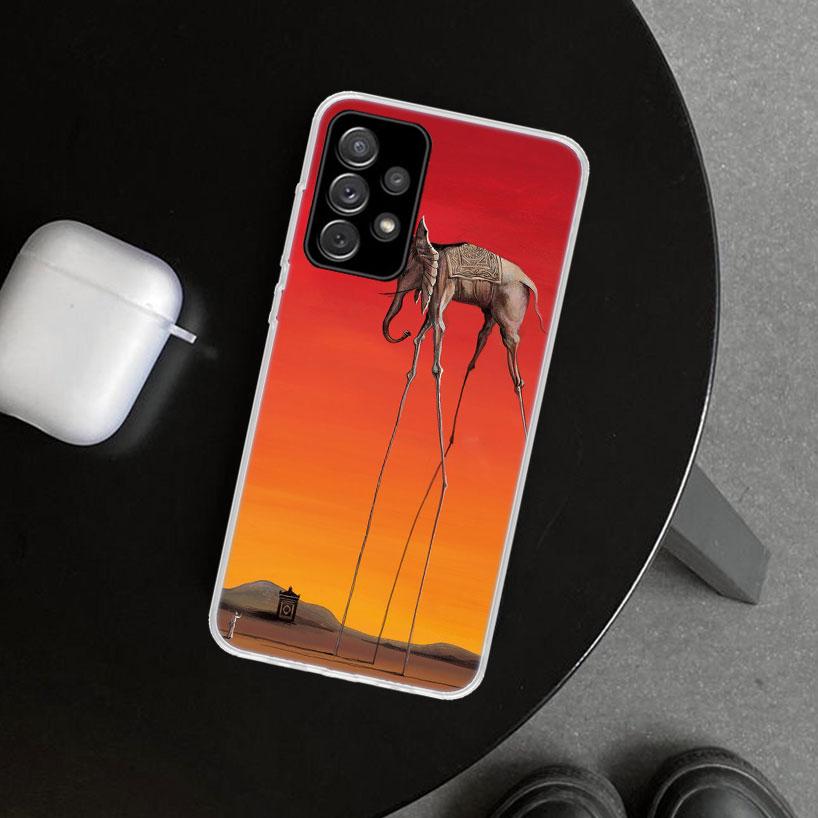 Salvador Dali Art Phone Case Cover for Samsung Galaxy A12 A22 A32 A52 A72 A02S A51 A50S A31 A20S A10S Note 20 Ultra 10 Plus Gala