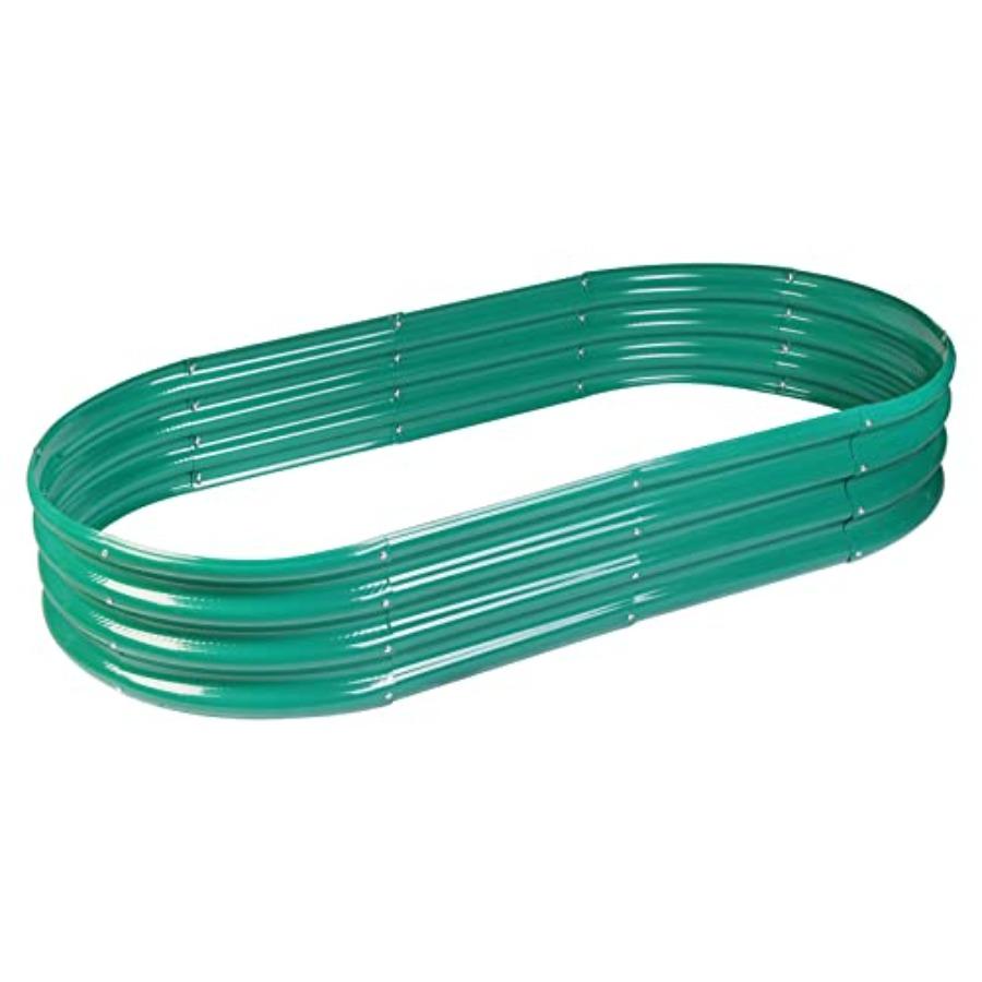 

Outdoor 6.5ft Oval Raised Garden Bed GRS Certified Galvanized Metal Planter Box with Rot-Resistant Recycled Eco-Friendly Materi United States