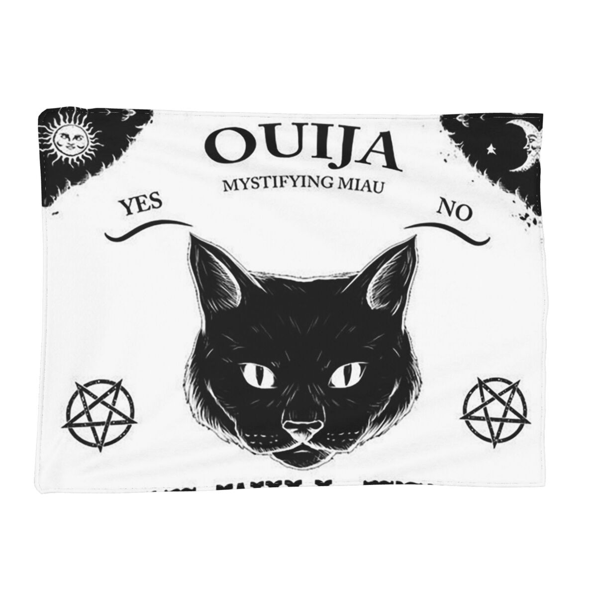 Ouija Board Bat Black Blanket Soft Warm Flannel Throw Blanket Bedding for Bed Living room Picnic Travel Home Couch 80x120cm