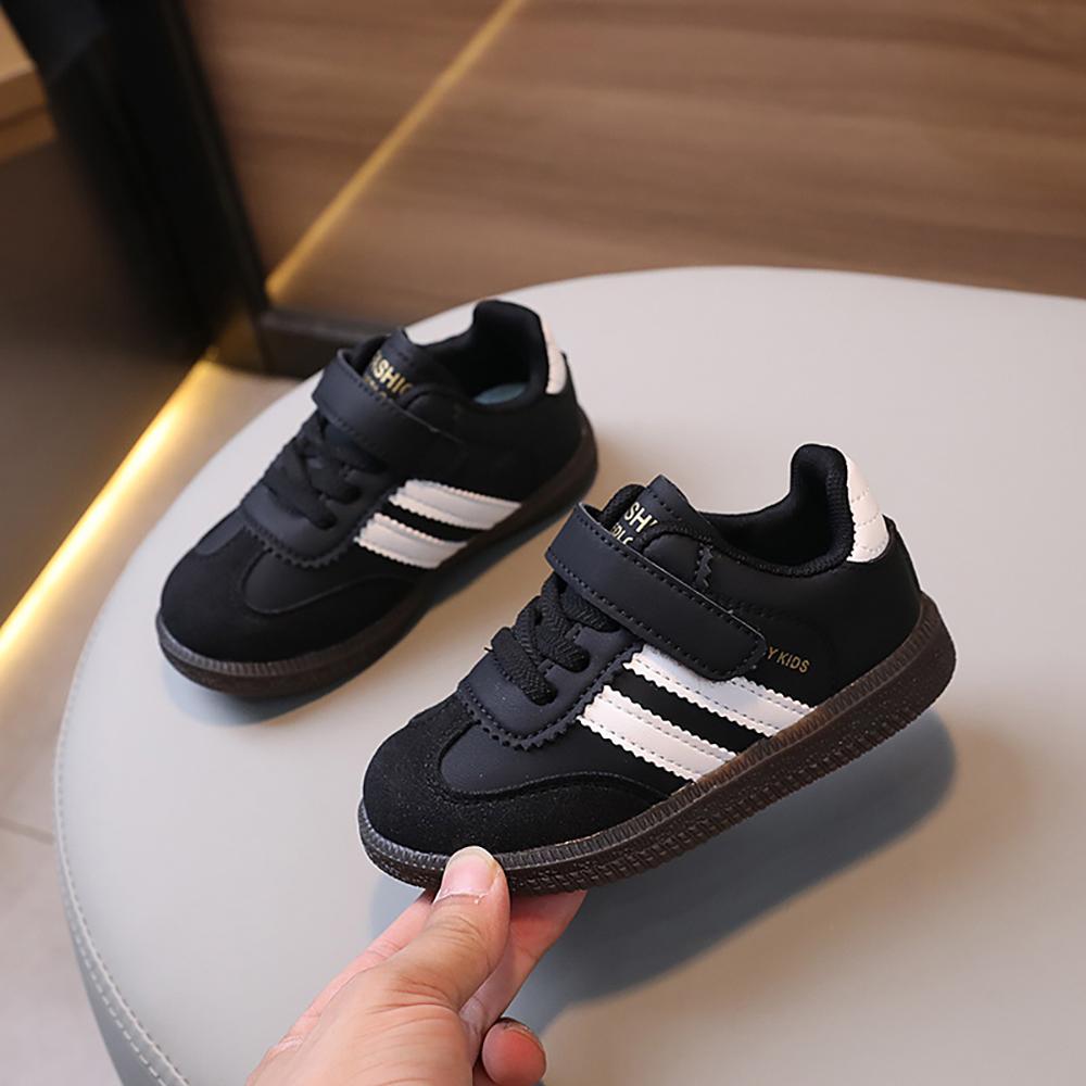 

Fashion Sport Shoes For Children PU Leather Ergonomics Kids Sneakers Soft-soled Children s Sneakers Boy s Girl s Tennis Shoes 21 чорний