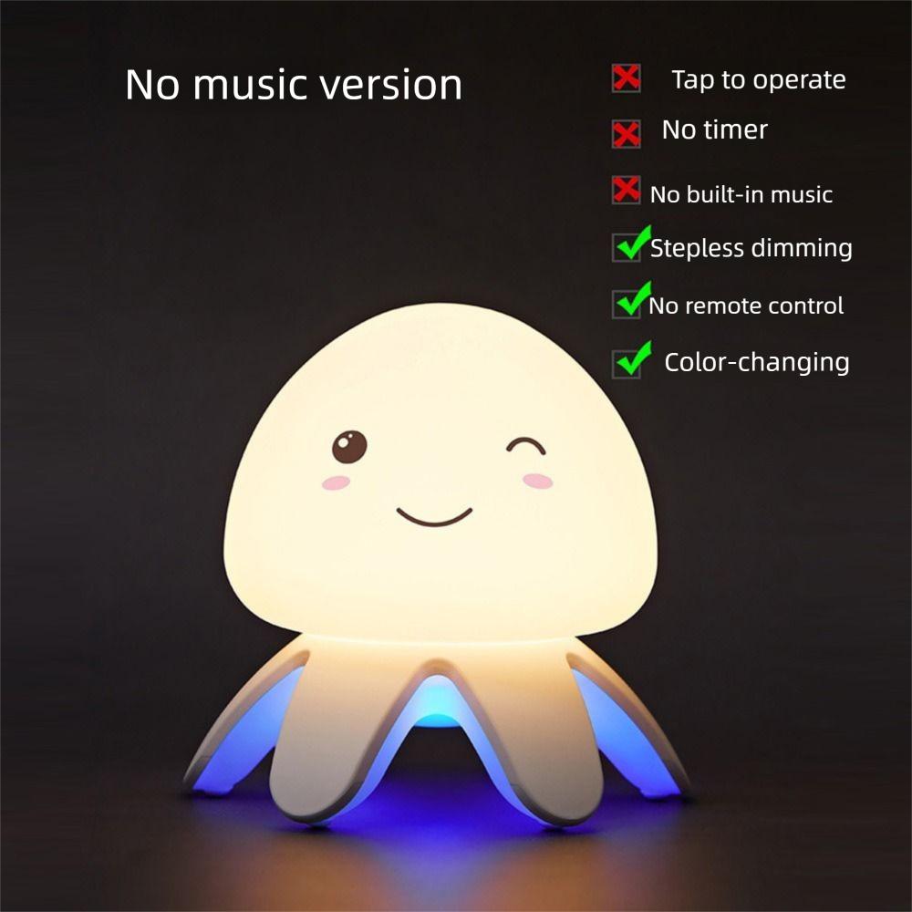 Touch/Remote Control LED Jellyfish Table Lamp Adjustable Silicone Jellyfish Light  Birthday Present