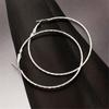 Fashion Gift Geometrical Hoop Earrings Shiny Print Big Circle Earrings Party Jewelry