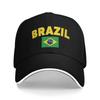 Yellow Brazil Letters Classic Flag Pool Party Baseball Caps For Women Men Printing Male Beach Sunscreen Hat Trucker Cap