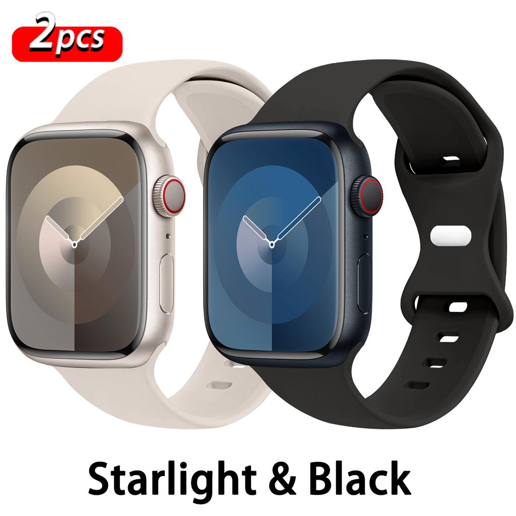 Silicone Strap For Apple Watch Band 44mm 45mm 41mm 40mm 49mm 42mm 38mm 46MM Sport Bracelet iWatch Series Ultra 2 SE 10 9 8 7 6 5