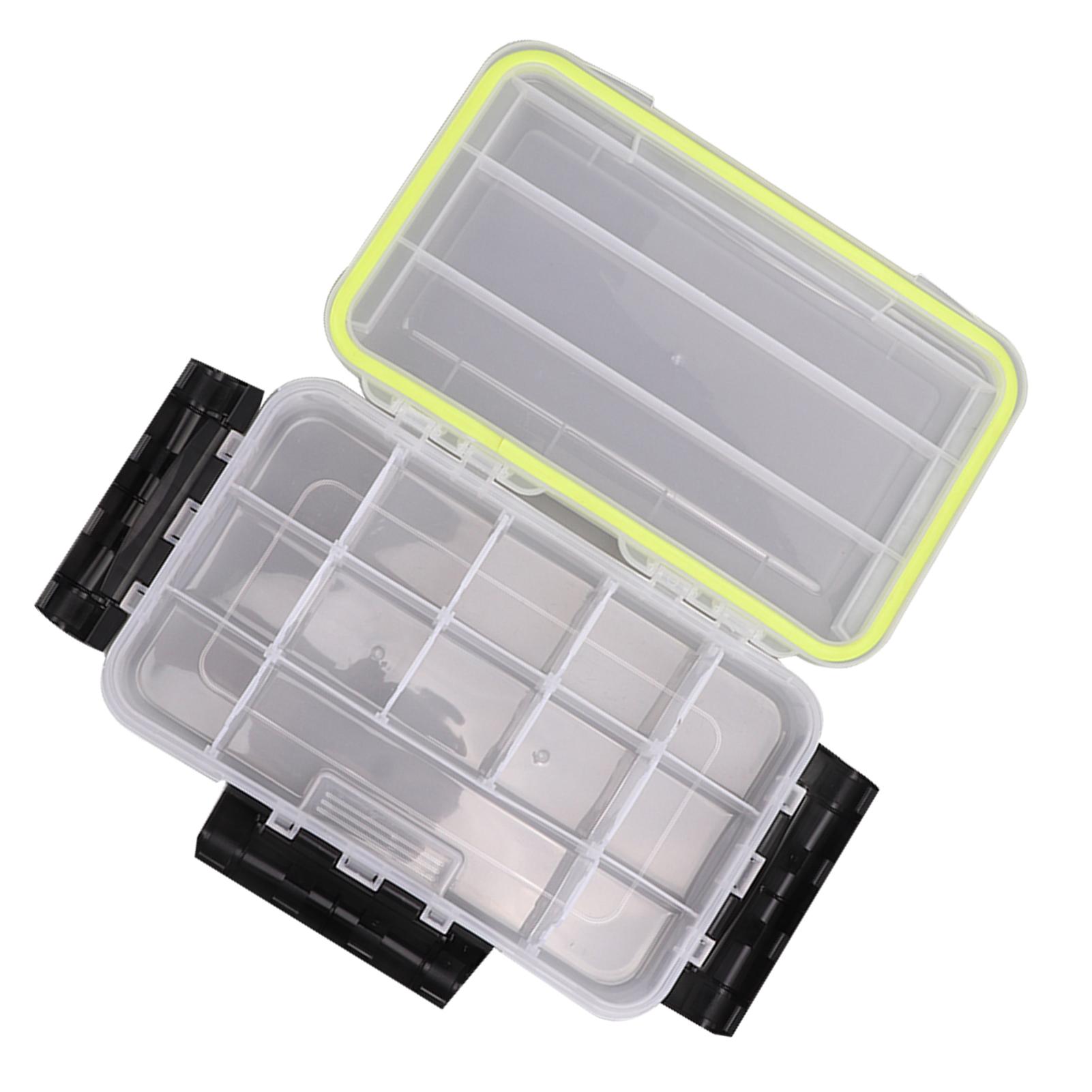 Transparent Plastic Storage Box with Removable Divider Fishing Tackle Fish Hook Protection Box