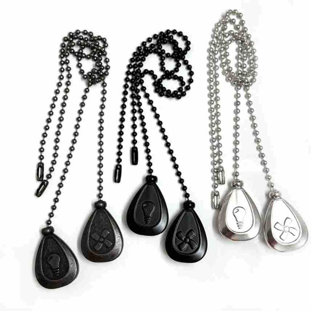 Bronzed Ceiling Fan Pull Chain Extension Classic Drop Shaped Pendant Pull Chains For Ceiling Fans And Lights, Decorative Fan Pulls Extenders