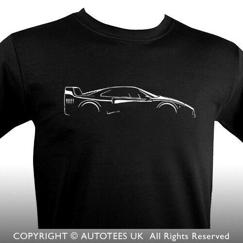 Unique F40 Autotees Car Sports Car Enthusiasts TShirt Summer Cotton Short Sleeve ONeck Unisexs T Shirt New S3XL