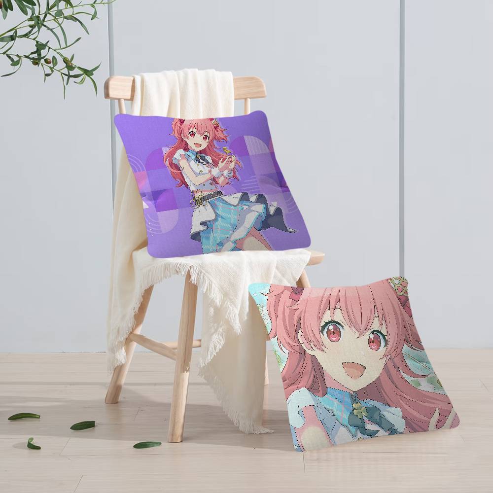 A-Airi Momoi Cartoon Cushion Cover Pillowcase Upholstery Sofa Throw Pillow Home Decor Pillowcas