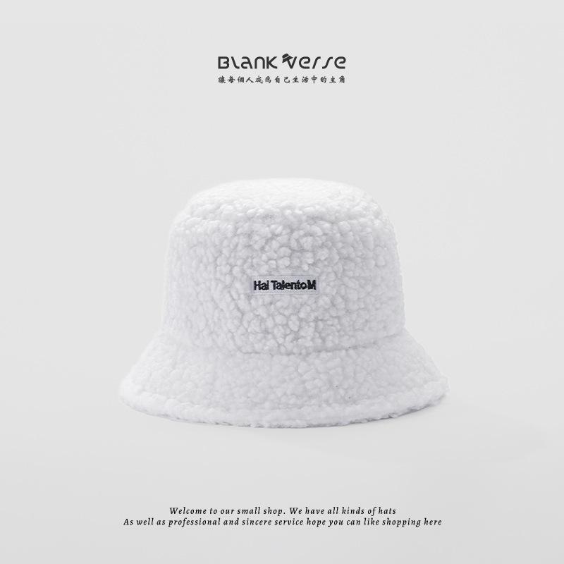 Imitation Fox Hair Plush Hat Female Winter Face Small Thickened Warm Bucket Hat Big Head Circumference Cold Basin Hat