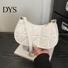 Slim Flat Silhouette Bag Retro Shoulder Women Small Hobo Handbag Zipper Closure Underarm Purse for Phone Keys Party Dating Work