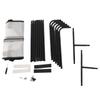 Wedding Sign Holder Carbon Steel Heavy Duty Metal Easel Sign Stand with 4 PU Leather Straps   Height